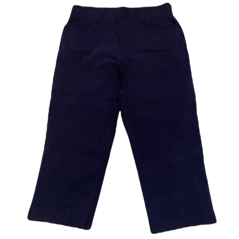 Cleo Petites Navy Blue Capri Pants Size S/P - Rayon Blend Stretch